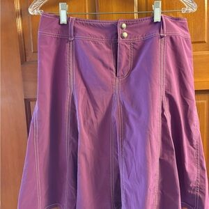 Athleta Purple A-Line Pleated Skort Knee-Length Casual